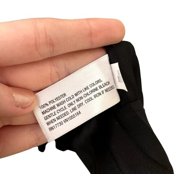 Merona black classic ruched pleated sleeveless sundress summer dress delicate - Picture 6 of 6